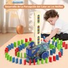 BLBAISH Trenes de Juguetes,180Pcs Dominó Niños, Juguetes de Tren de