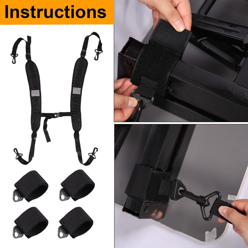 Lyreh Adjustable Beach Chair Backpack Straps Replacement Shoulder Straps for