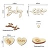70 Pcs Baby Shower Decorations,Wooden Baby Shower Confetti Table Decoration