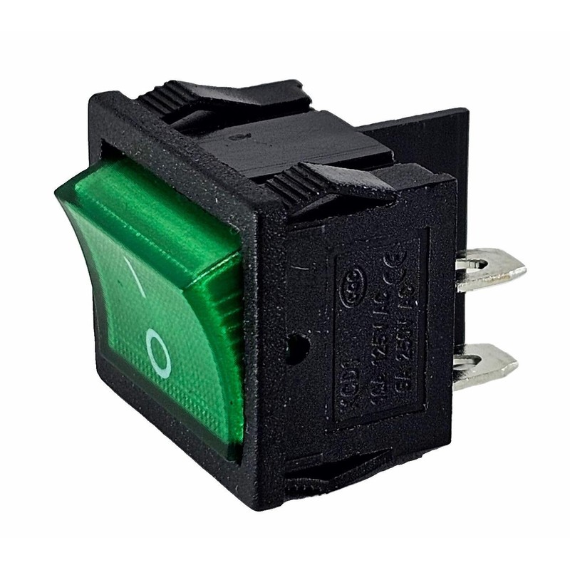 Rocker Switch Green Rocker 4 Pin 6A 250VAC Device Switch,