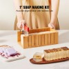 100 Bags Soap Making Kit with Bamboo Cutting Box Stainless