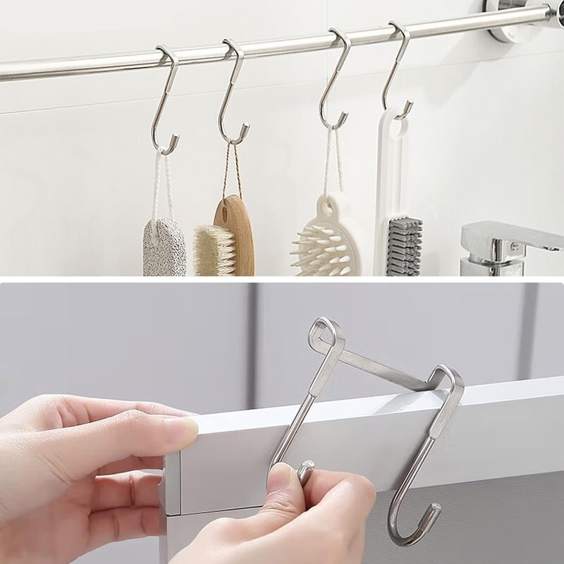 Lumivra 2Pcs Over Door Storage Hooks – Double Hanger for