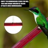 Long Pipe Bird Feeder Red Transparent Outdoor Bird Feeder Tube