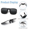 FveVqe 2PCS Clip On Sunglasses, Sunglass Clip Ons for Men