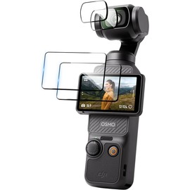 各2枚入り DJI OSMO Pocket 3 用 スムースタッチ クリア 硬度5H フィルム 2枚 + レンズ保護フィルム 2枚 オズモ ポケット3用