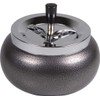 Necuma XXL Rotary Ashtray Jumbo Round Bulbous Chrome Stone Varnish