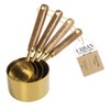 Urban Cupboard Measuring Cups, Gold, Standard Measurements, Set of 4