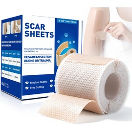 Láminas de silicona para cicatrices, cinta de silicona de grado médico (rollo de 4 x 152 cm - 1,5 m), ideal para cicatrices quirúrgicas, cesáreas, abdominoplastias, quemaduras y acné.