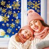 Pack of 9 Christmas Window Stickers (Gold Snowflake)