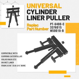KUAFU Universal Cylinder Liner Puller Compatible with Cummins Caterpillar Volvo Mack etc on Wet Liner from 3-7/8" to 6-1/4" bore Replacement for PT-6400-C 3376015 M50010-B