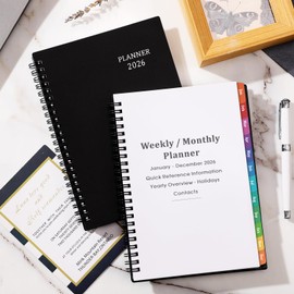 2026 Planner - Planner 2026, 2026 Planner Weekly and Monthly with Tabs, Jan 2026 - Dec 2026, 6.25" × 8.3", Strong Twin-Wire Binding