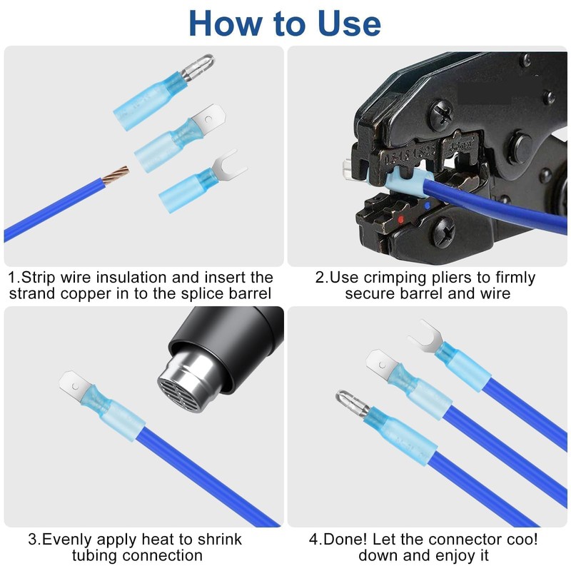 Linkstyle 380PCS Marine Grade Heat Shrink Wire Connectors kit 22-10