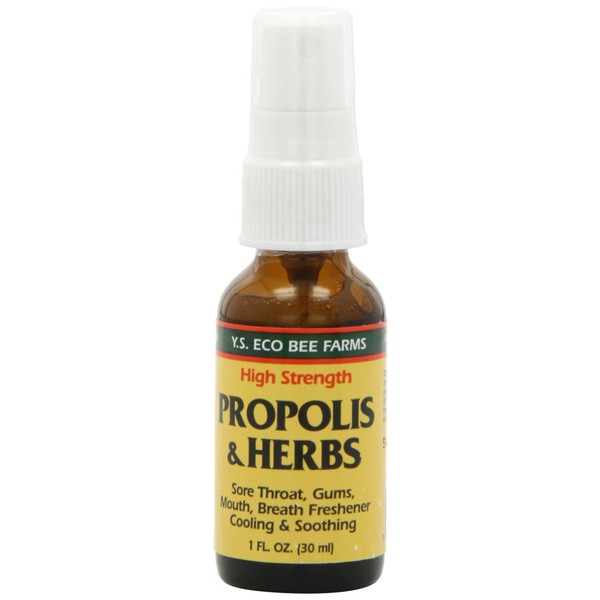 Propolis & Herbs Throat Spray YS Eco Bee Farms 1 oz Spray