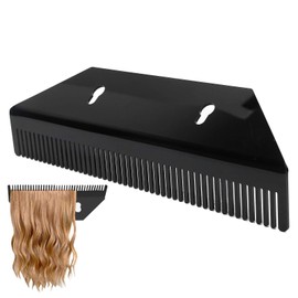 Hair Extension Holder, Hair Extension Caddy, Acrylic Hair Strands Holder, Display Hanger, Lightweight Wigs Organizer Accessory for Professional Salons and Home Use (L Black)