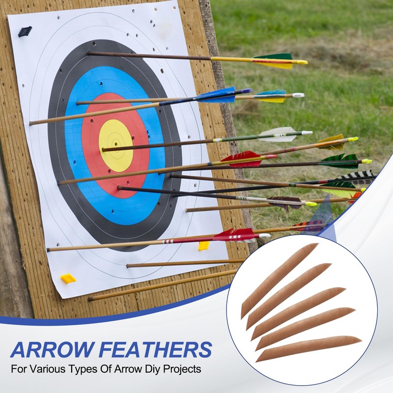 PATIKIL Arrows Vanes, 50 Pack 11 Inch Turkey Feather Arrow