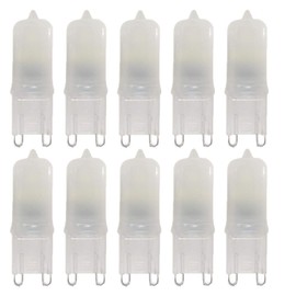 Lxcom Lighting G9 LED Dimmable Bulb 1W LED Corn Light Bulbs 10W Equivalent Warm White 3000K G9 Bi-Pin Base LED Halogen Replacement Bulbs, AC 120V(10 Pack)