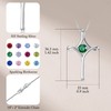 TOUPOP Emerald Cross Necklace for Women Sterling Silver May Birthstone