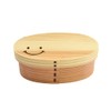 Karyu Magewappa Lunch Box Design-Smile L S21-32-13s Natural Approx. 7.9