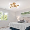 SunRider Industrial 4-Light Semi Flush Mount Ceiling Light Fixture, Modern