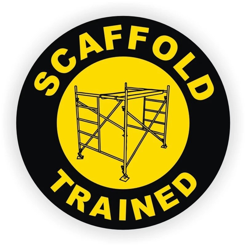 Unbranded/Generic pair Scaffold Trained Hard Hat Decals Helmet Stickers Safety