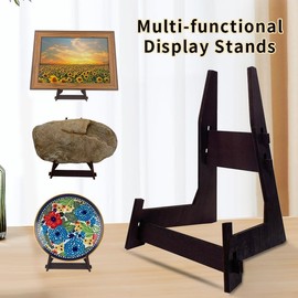 COLOOFO 2 Pack 8 Inch , Wooden Easel stand plate Stands for Display Decorative Picture Frame Stand, Easel ,Book , Plate Holder [display stand]