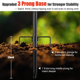 Heavy Duty Ground Flag Pole Kit - 8.2FT Tangle Free Inground Flagpole with Anti-Tip Stake Prong, Portable American Flag Pole for Outside House, Yard, RV Trailer, Camping, Outdoor Festival - Black