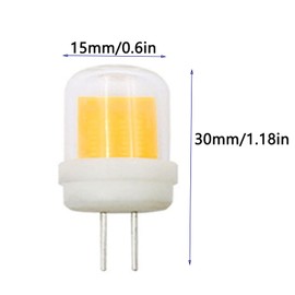 YDJoo G4 LED Bulb 5W Dimmable G4 LED Light Bulb 45W Equivalent Replacement Bulb Warm White 3000K JD Type T4 Halogen G4 Bi Pin Base for Landscape Celling Fan Under Cabinet Light, AC110V, 5 Pack
