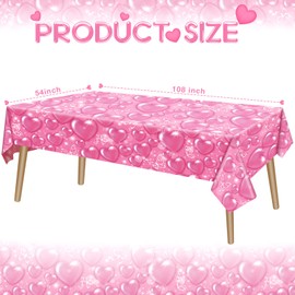 Peryiter 3 Pack 2000s Tablecloth Decorations Pink Cholo Party Table Covers Y2k 90s Plastic Heart Butterfly Disposable Rectangle Tablecloth for Birthday Wedding Party Supplies 54 x 108 Inch