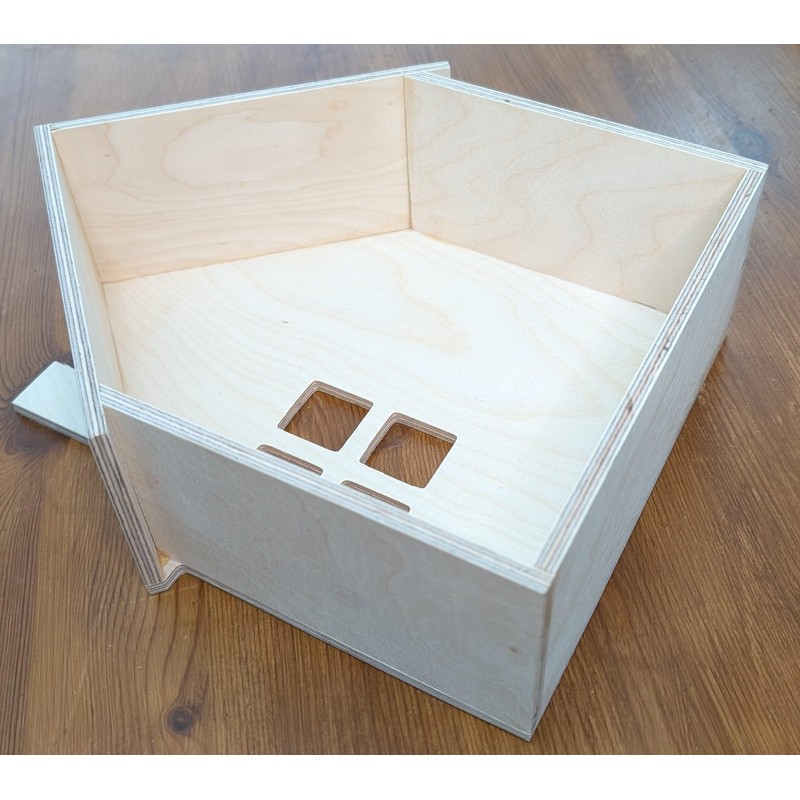 Chirpy & Goose House Shaped Wooden Wall Shelf, 22cm x