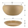MUZHI 9.5” Round Large Ceramic Bonsai Bowl Planter，Clay Succulent Plant