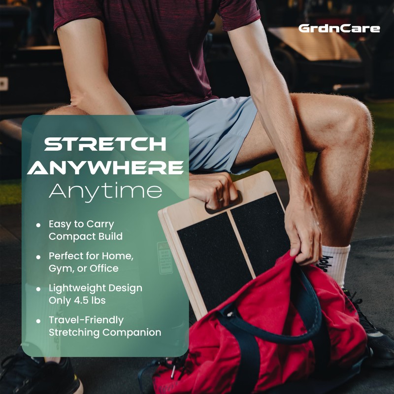 Calf Stretcher – Wooden Portable Slant Board for Calf Stretching