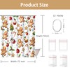 Merry Christmas Gingerbread Shower Curtain, Xmas Tree Cookies Candy Snowflake