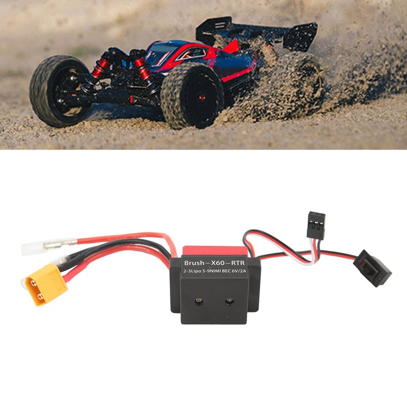 60A Brushed ESC XT60 Plug 6V 2A BEC Output 1/10