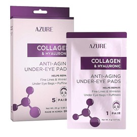 AZURE Collagen & Hyaluronic Anti Aging Under Eye Mask Patches -5 Pairs