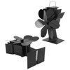 Heat Powered Stove Fan 6 Blade Fast Speed Large Air