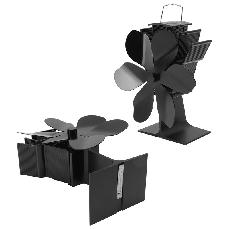 Heat Powered Stove Fan 6 Blade Fast Speed Large Air