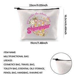 WCGXKO Student Appreciation gift Teachers Day Gift You Make The Whole Class Shimmer Zipper Pouch Makeup Bag (whole class)