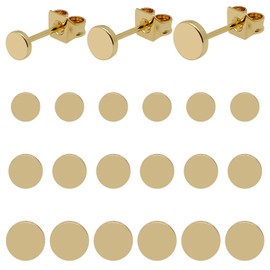 Stud Earrings for Women Men,15Pairs Hypoallergenic Earrings Stud Mini Round Cartilage Studs Small Circle Stud Earring Set for Women Birthday Christmas Mother's Day Valentine Jewelry Gifts(3mm/4mm/5mm)