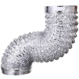 7 Inch Flexible Dryer Vent Exhaust Duct Hose, 5 Feet Long Aluminum Non-Insulated Vent Ducting for HVAC Ventilation Heating Systems
