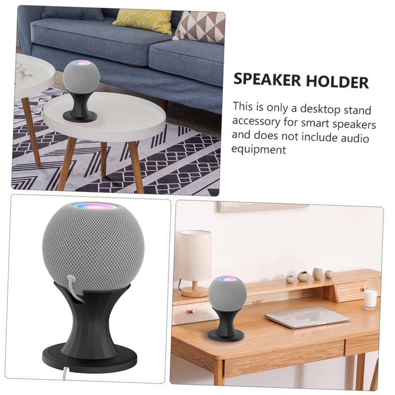 IWOWHERO Tabletop Speaker Holder for Mini Audio Stand with Cable