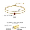 KeyStyle 14K Gold Plated Ankle Bracelets for Women January Birthstone,