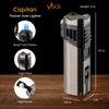 Visol Capitan Butane Torch Lighter Quad Flame Refillable Gas Lighter,