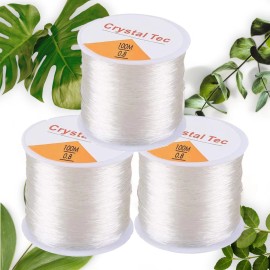 AMTTSjwt expired 3 Rolls High-Quality 0.8mm Elastic Stretch Thread for Bracelets - Elastic Bead C