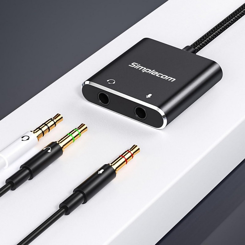 Simplecom CA152 USB to 3.5mm Audio and Microphone Sound Card