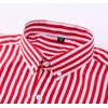ERZTIAY Men's Casual Business Vertical Striped Button Down Long Sleeve