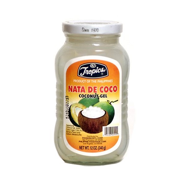 Tropics Coconut Gel - Nata De Coco, 12-Ounce Jars (Pack of 3)