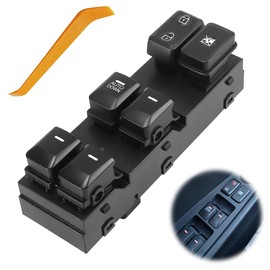 93570-3W000 Front Left Power Window Switch Driver Compatible with 2011-2016 Kia Sportage, Driver Side Electric Master Window Switch Button Replacement for Sportage 2012 2013 2014 2015, 1 Auto Down