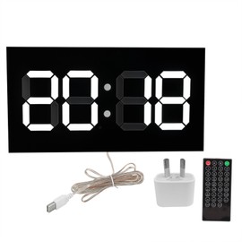 Acrylic 3D Wall Clock Remote Control Electronic Clock Convex Body White Digit
