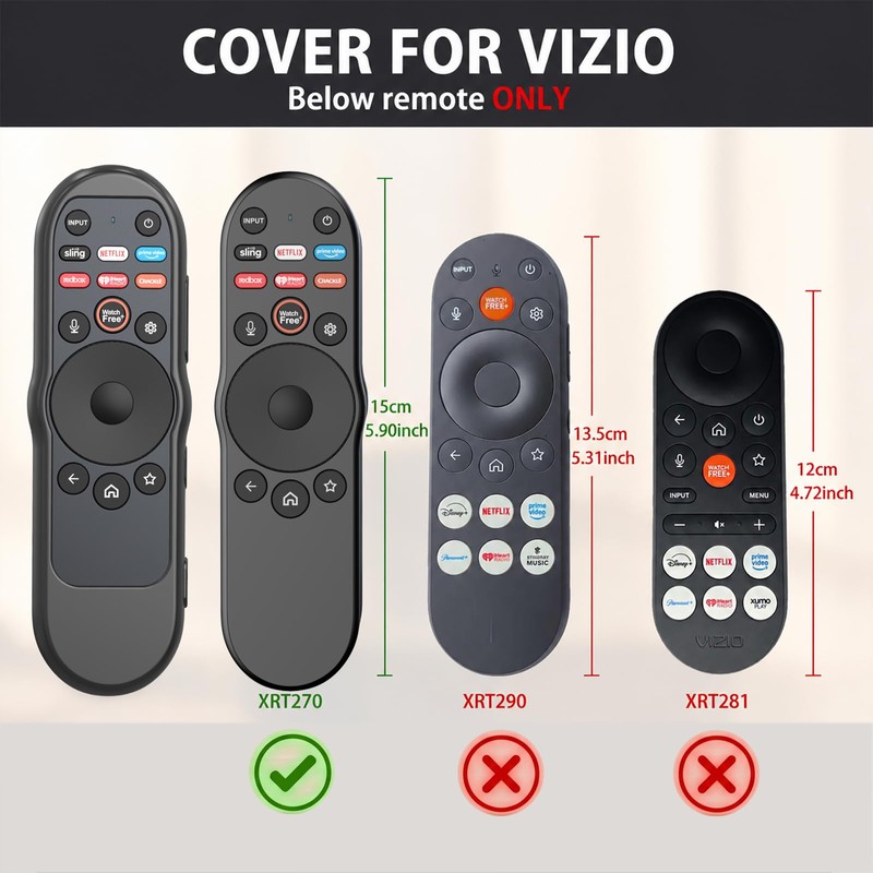 2 Pack Case Cover Compatible with Vizio TV Remote XRT270