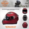 Milwaukee Helmets MPH9826DOT 'Ionized' Flat Red Advanced Motorcycle Modular Helmet